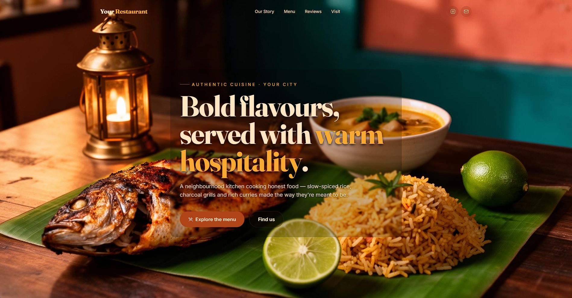 Authentic Cuisine website preview
