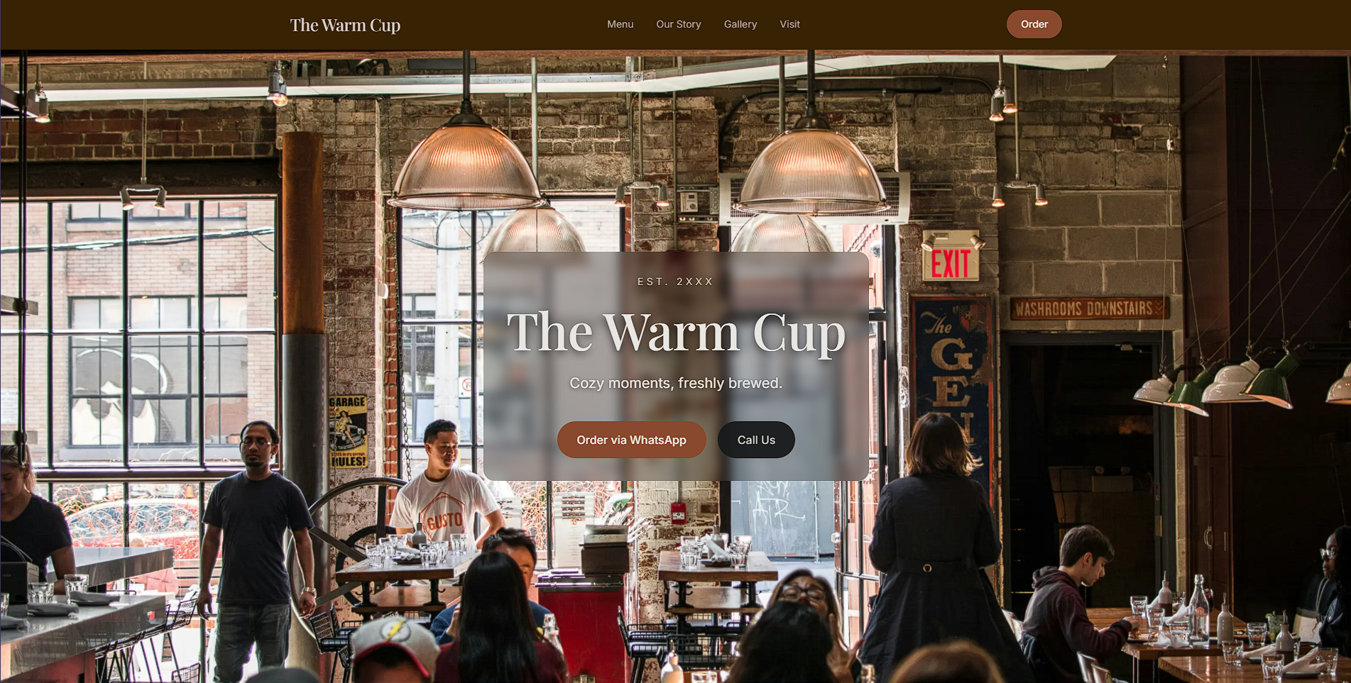 The Warm Cup website preview